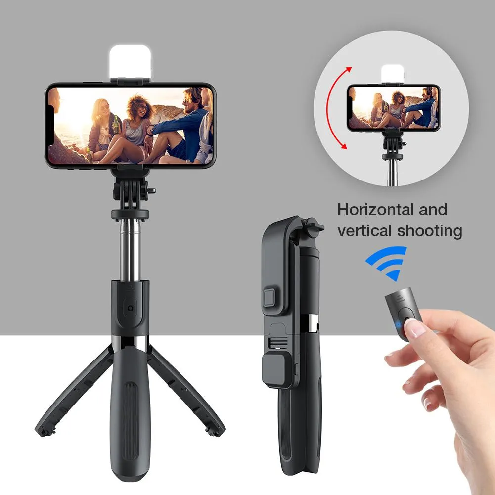 LED Light Wirless Bluetooth Selfie Stick